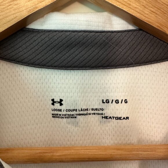 Under Armour Golf Tech Polo White/Graphite/Graphite LG - Picture 8 of 8